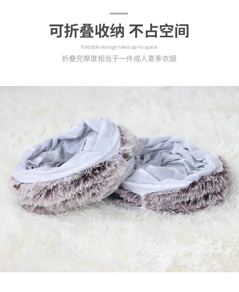 Warm Enclosed Cat Bed Tunnel