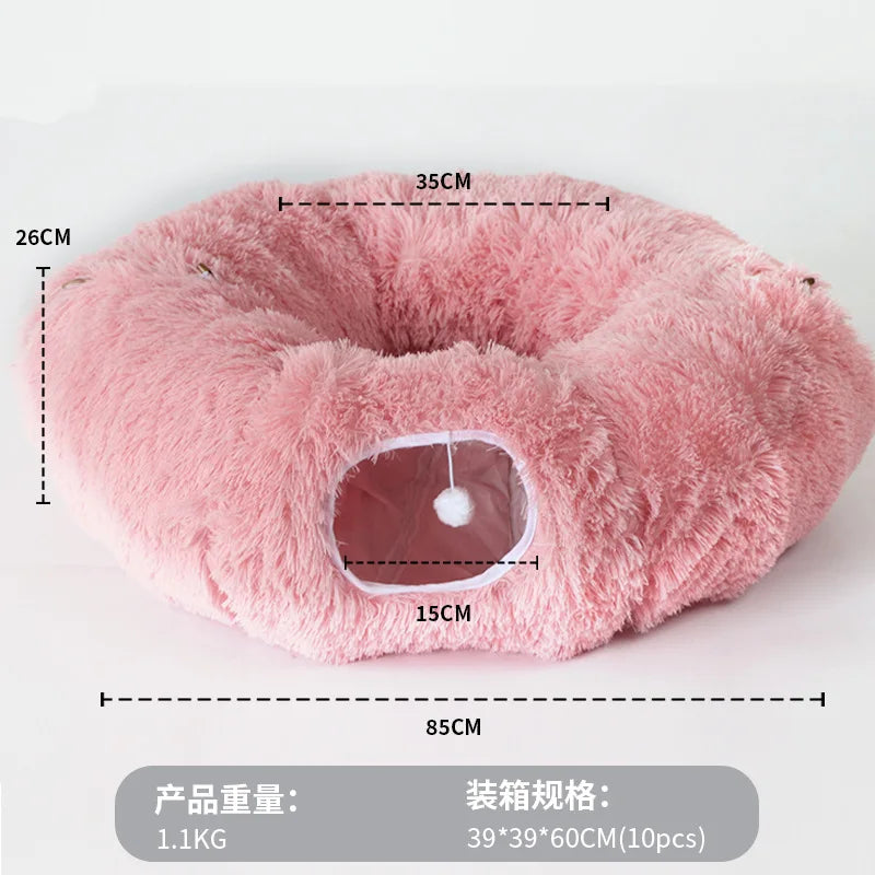 Warm Enclosed Cat Bed Tunnel