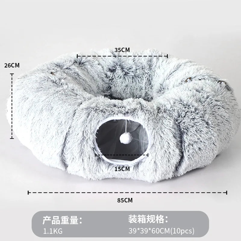 Warm Enclosed Cat Bed Tunnel