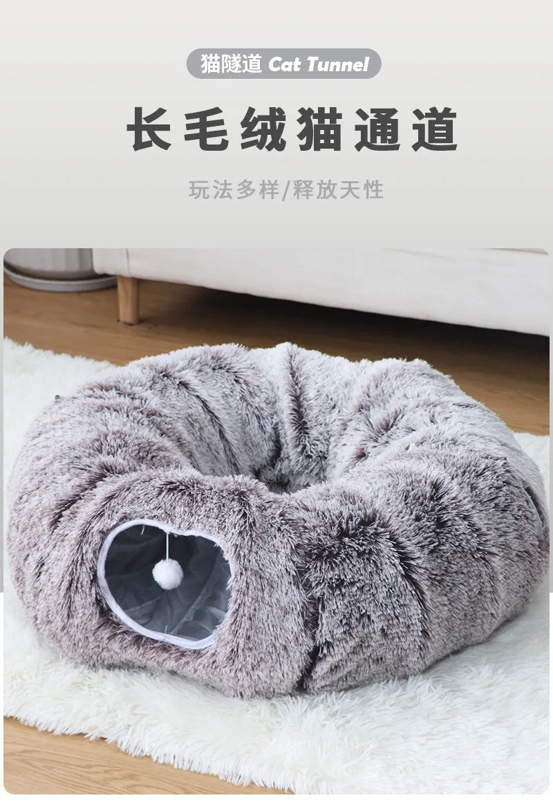 Warm Enclosed Cat Bed Tunnel